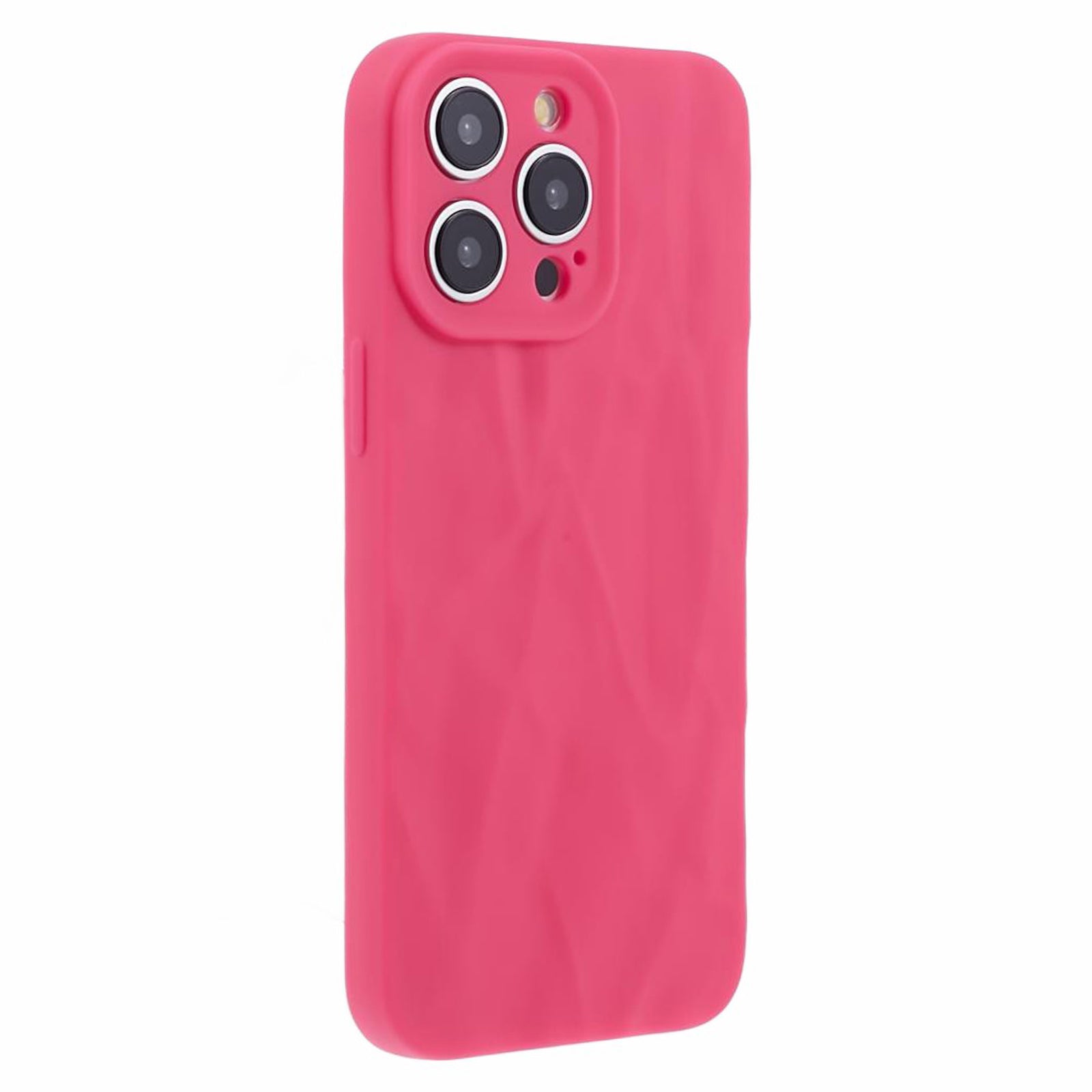 HRX Series For iPhone 15 Pro Max Case Solid Color Wrinkled Uneven Shockproof Soft TPU Cover - Rose HRX Series For iPhone 15 Pro Max Case Solid Color Wrinkled Uneven Shockproof Soft TPU Cover - Rose